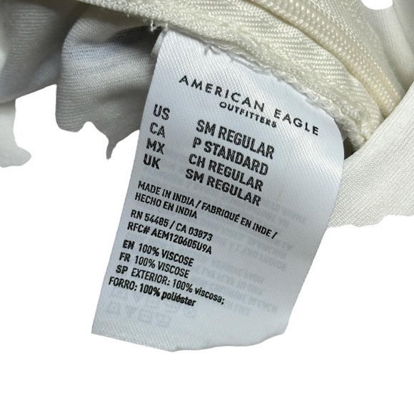 American Eagle Outfitters White Striped Wide Leg Jumpsuit | U.S. Woman’s Small - Picture 6 of 8